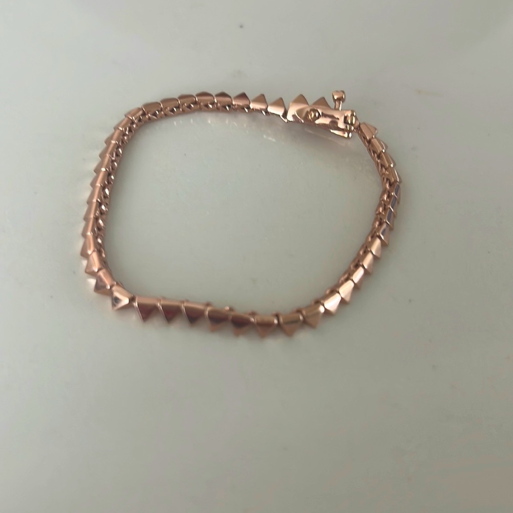 Eddie Borgo Rose Gold Small Pyramid Bracelet